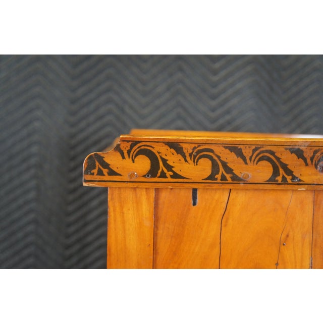 Brown Early 19th Century Antique German Biedermeier Cherry Pillar End Table For Sale - Image 8 of 12