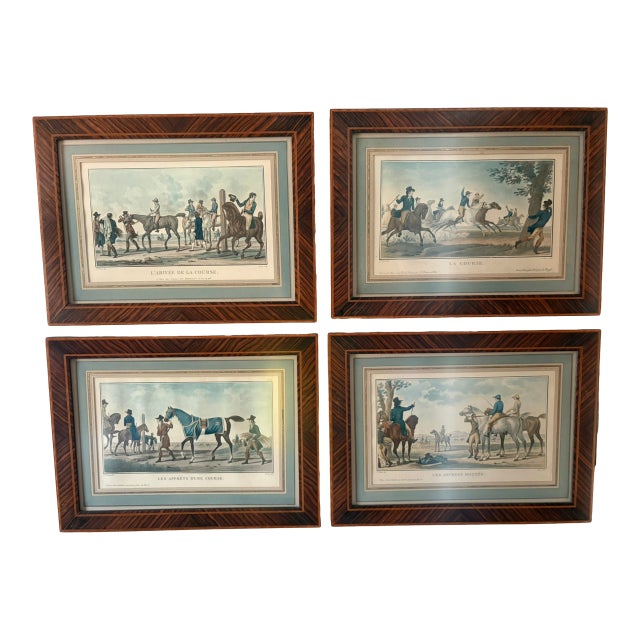 Set of Four French Engravings in Antique Frames, Circa 1870 For Sale