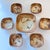 Beautiful set of seven handcrafted studio pottery bowls featuring an organic form and rich warm brown glaze with natural...