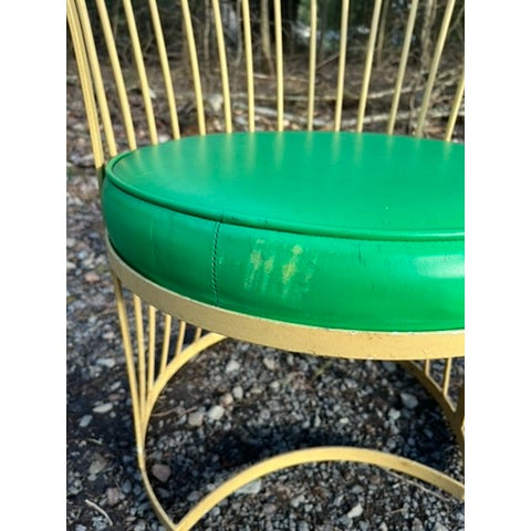 Vintage Iron Outdoor Dining Table and Chairs Set of 7 For Sale - Image 9 of 18