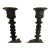 Vintage Ornate Brass Candle Holders Action Made in Italy 3 Footed Baroque 6" For Sale
