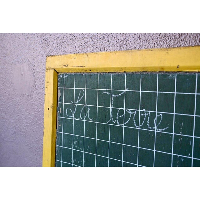 1950s Vintage Wooden Double-Sided Gridded School Board, 1950s For Sale - Image 5 of 9