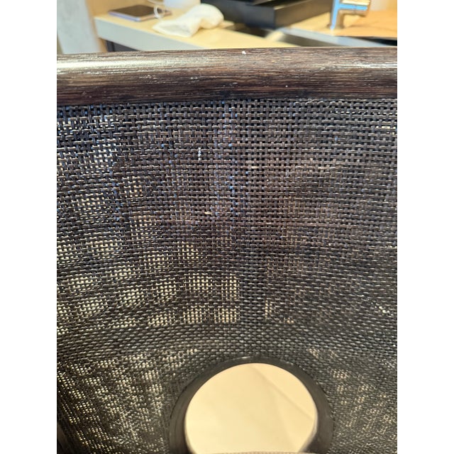 Coffee Barbara Barry for McGuire Caned Barstool With Cushion, Four Available For Sale - Image 8 of 12