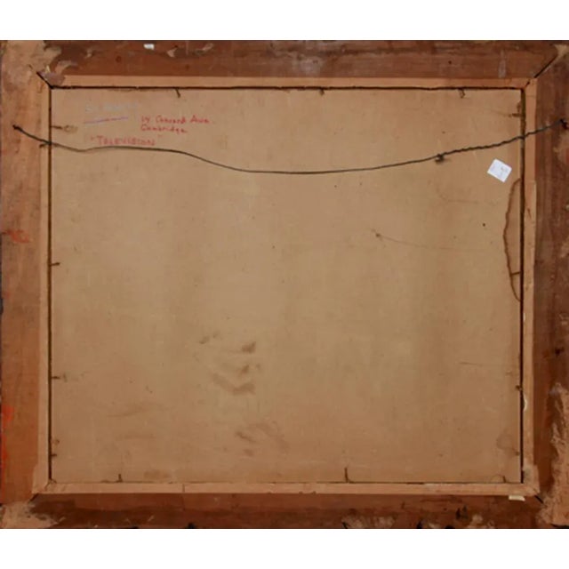 Artist: B.G. Bradley, Americn XXth Title: Television Year: circa 1950 Medium: Oil on Masonite, signed 'BGB' l.r. Size: 20...