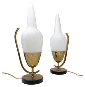 Mid-Century Modern Model 12915 Table Lamps by Angelo Lelii, 1960s, Set of 2