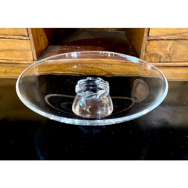 Mid-Century Modern 1950s Steuben Mid-Century Cake Stand For Sale - Image 3 of 3