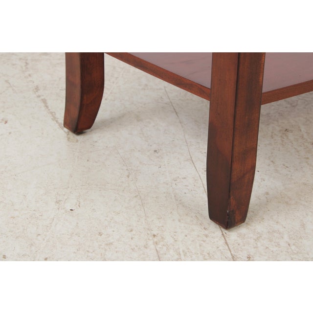 Brown Arts & Crafts 2 Tier 1 Drawer Cherry Sofa Table For Sale - Image 8 of 13