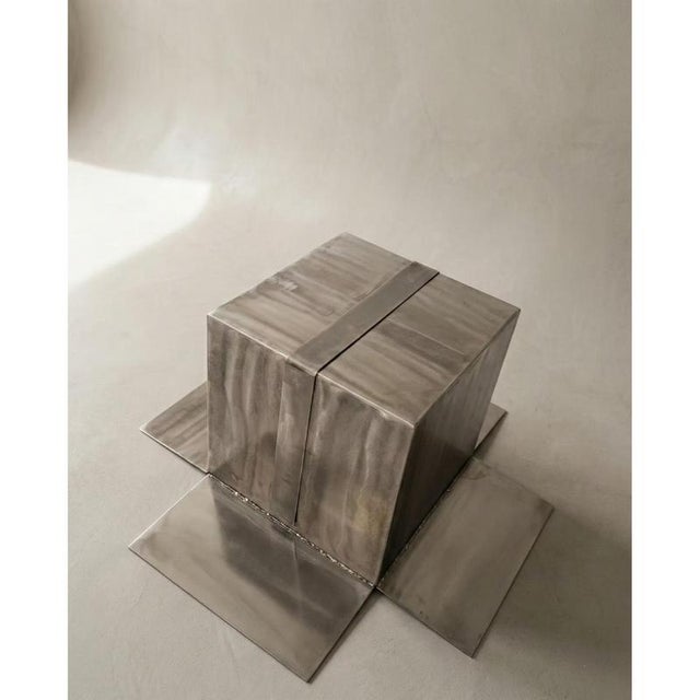 Contemporary Shipping Box Coffee Table in Stainless Steel by Metalmorphosis Studio For Sale - Image 3 of 8