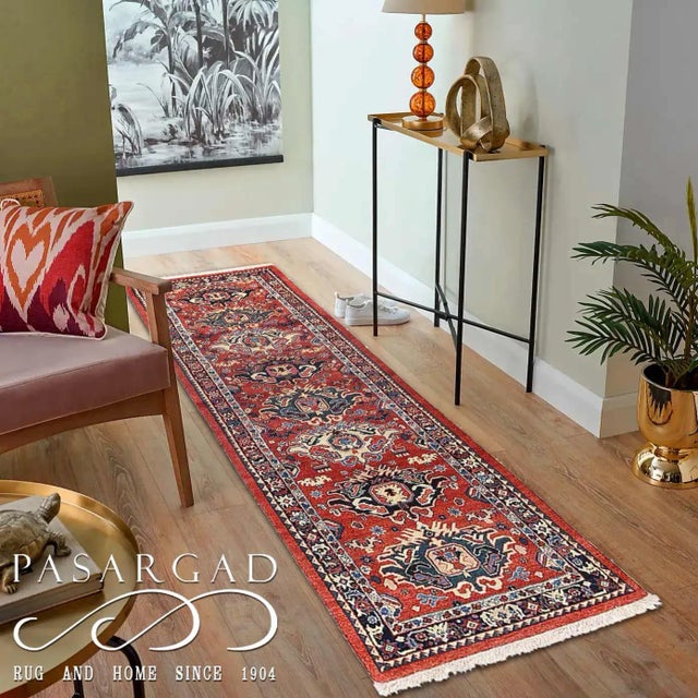 2020s Pasargad Red Color Fine Hand Knotted Persian Bidjar For Sale - Image 5 of 5