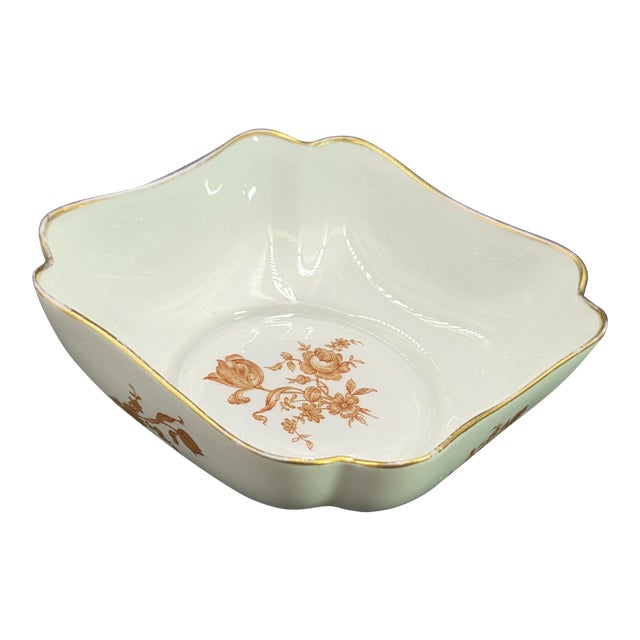 Mid 20th Century French Limoges Trinket Square Dish For Sale