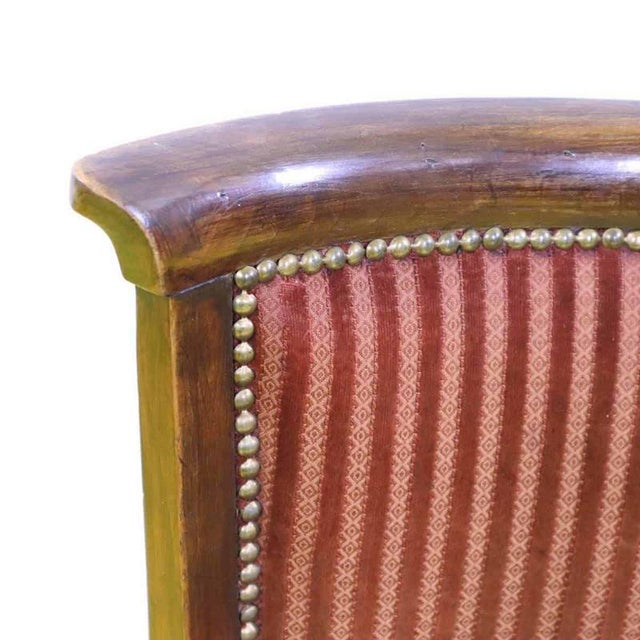 2000 - 2009 Wooden Chairs with Red Upholstery and Decorative Studs, Set of 2 For Sale - Image 5 of 11