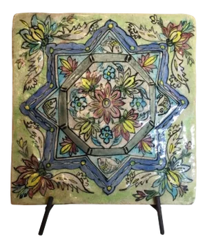 Vintage Ceramic Persian Tile