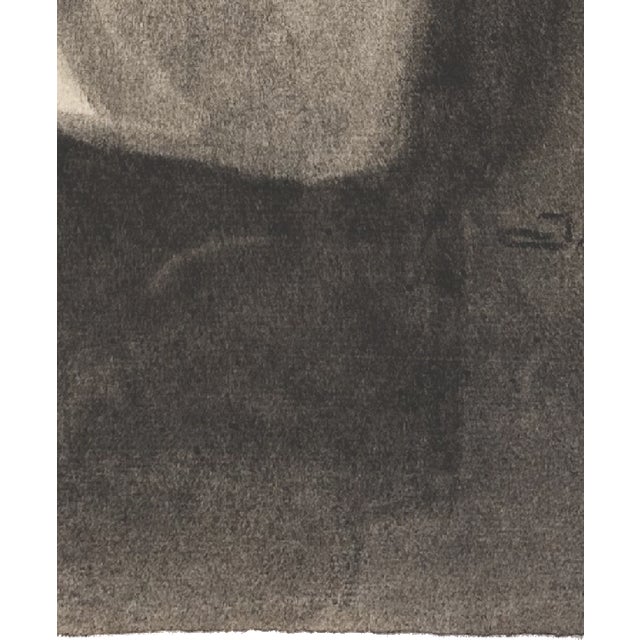Antique French Academic Drawing of a Classical Sculpture, Graphite on Paper, Signed With Mat For Sale - Image 4 of 4