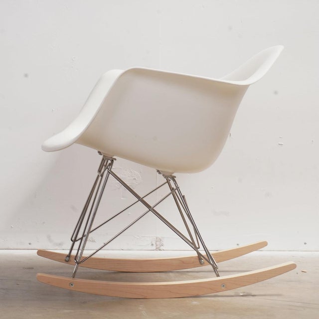 2020s Eames Molded Plastic Armchair, Rocker Base From Herman Miller, Pair Of For Sale - Image 5 of 6