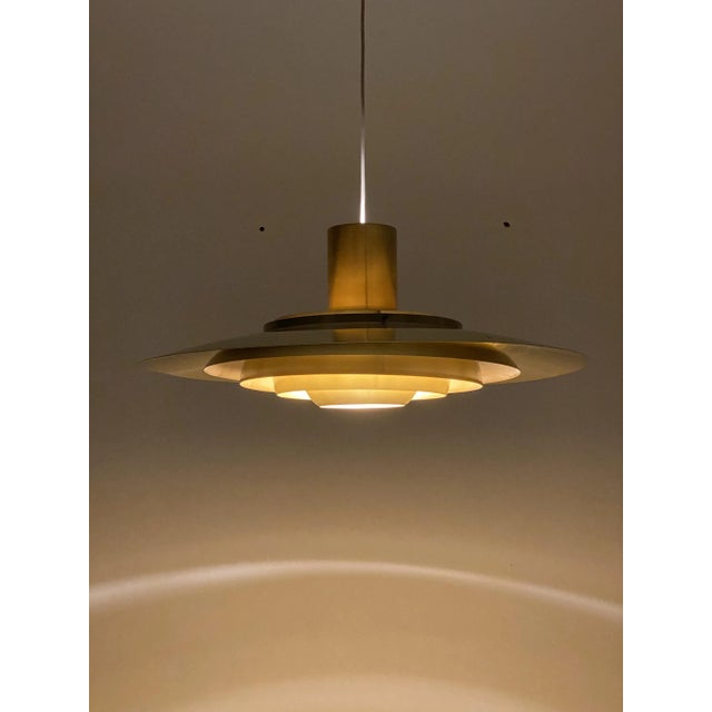 1960s Scandinavian Modern Danish Aluminum Ceiling Lamp by Preben Fabricius & Jørgen Kastholm for Nordisk Solar, 1964 For Sale - Image 5 of 12