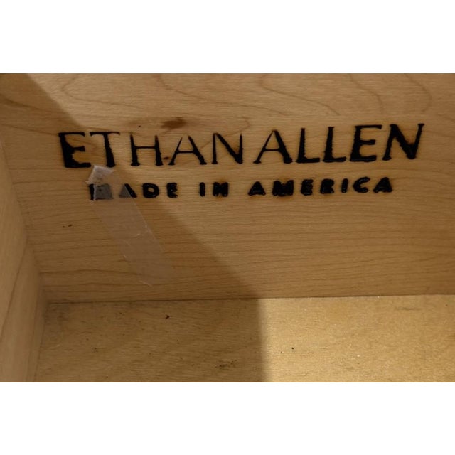 Wood Vintage Art Deco Style Ethan Allen Maple Wood Cabinet "Storkie" Storage Wine Bar For Sale - Image 7 of 7