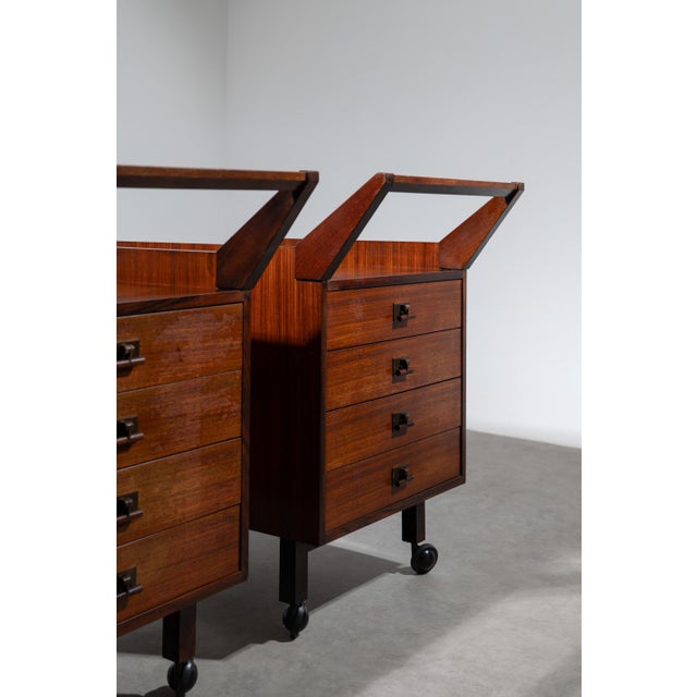 Mid-Century Modern CM24 Trolleys by Franco Albini and Franca Helg for Poggi, 1958, Set of 2 For Sale - Image 3 of 10
