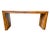 Wood Mid-20th Century Pencil Reed Rattan Chevron Console Table For Sale - Image 7 of 9