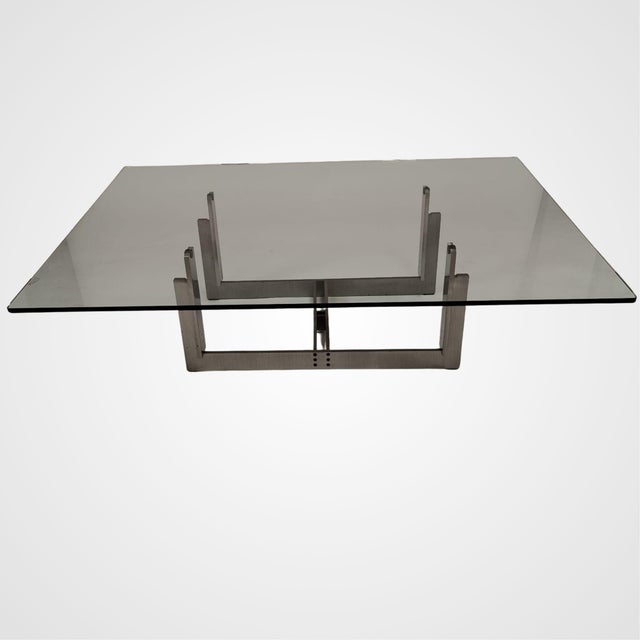 Florian Low Table by Carlo Scarpa in Glass and Steel, 1973 For Sale - Image 11 of 11