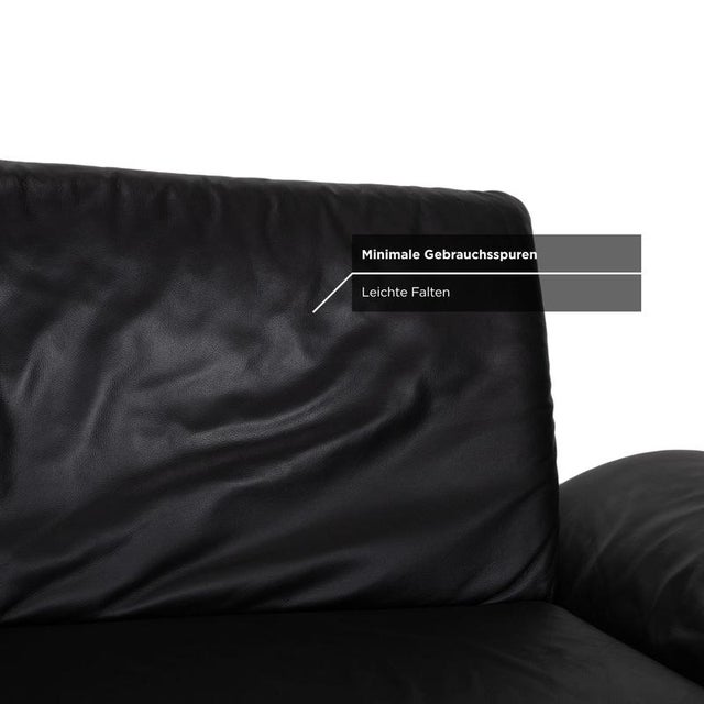 Rossini 2-Seater Sofa in Black Leather from Koinor For Sale - Image 11 of 16