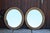 Pair of oval mirrors, Louis Philippe period, in giltwood. Very good overall condition. Engraved decoration of foliage and...