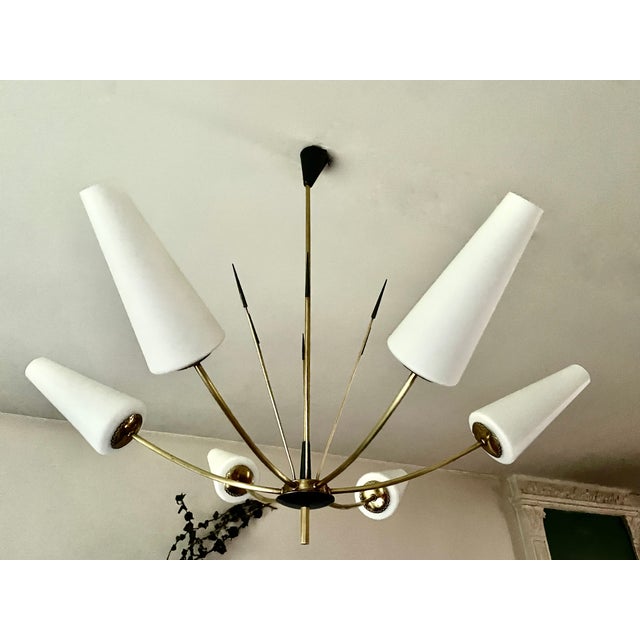 Large Chandelier from Maison Arlus, 1950 For Sale - Image 9 of 9