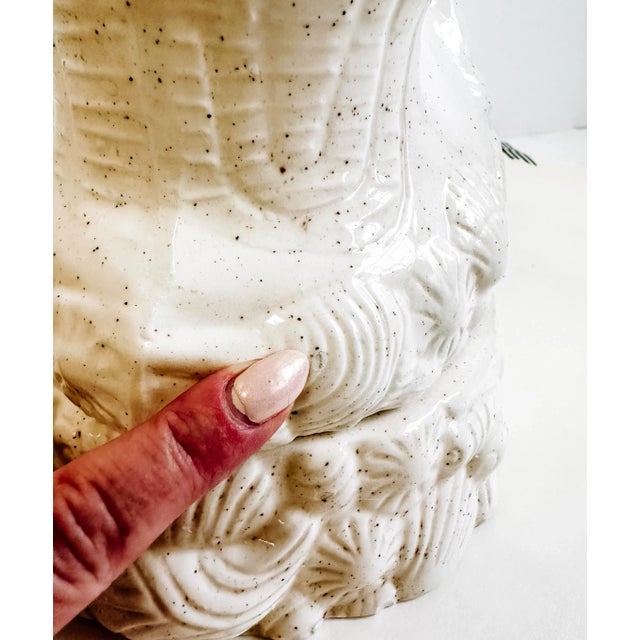 Vintage Pair of White Ceramic Coastal Conch Shell Lamps For Sale - Image 12 of 12