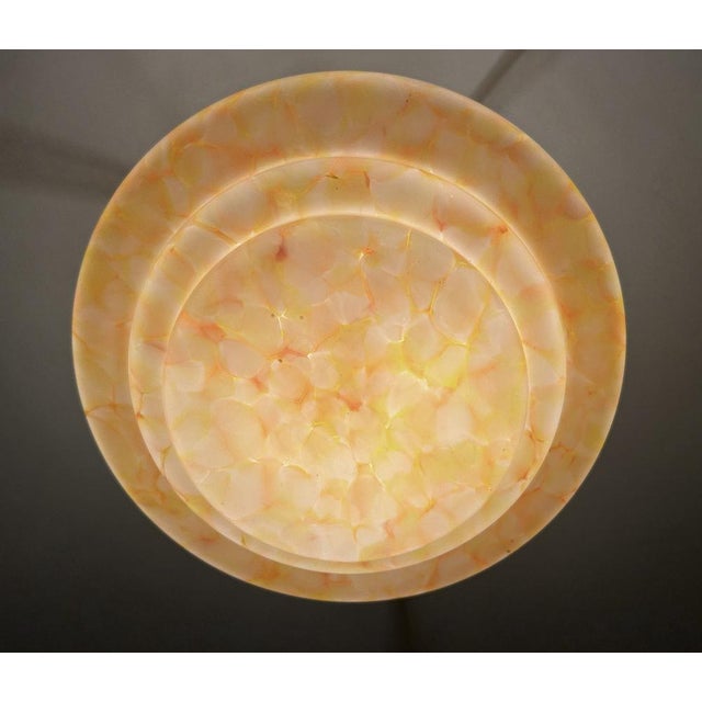 Art Deco Pendant Light in Pink Marble Glass, 1930s For Sale - Image 13 of 14