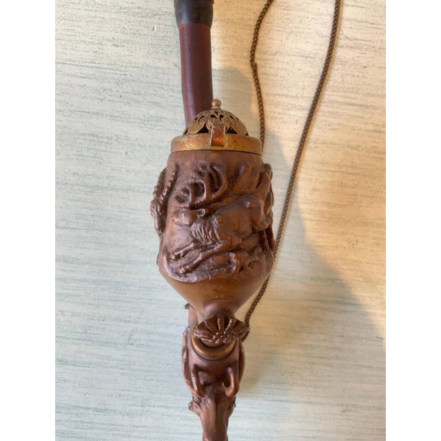 Wood 1930s German Black Forest Hand Carved Wood Pipe For Sale - Image 7 of 11