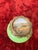 Mid 19th Century Mid 19th Century French Uranium Opaline Scent Bottle, Hand-Painted Pont Neuf & Louvre Miniature, Gilt Mounts, Napoleon Iii, 3in For Sale - Image 5 of 14