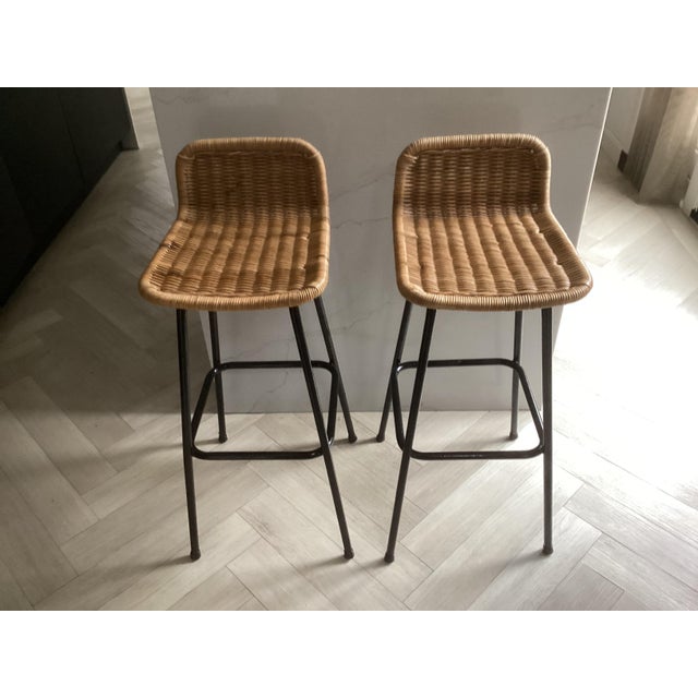 Wood Bar Stools from Rohé Noordwolde, 1960, Set of 2 For Sale - Image 7 of 7