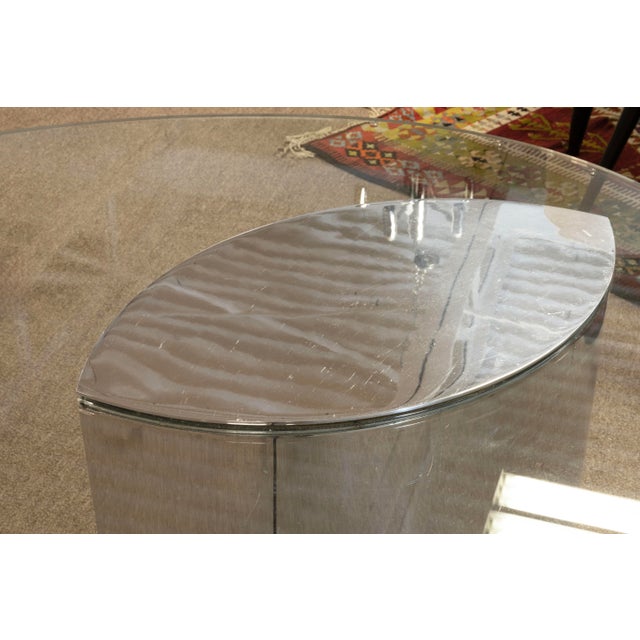 Late 20th Century Vintage Knoll Lunario Chrome and Glass Table Desk by Cini Boeri For Sale - Image 5 of 8