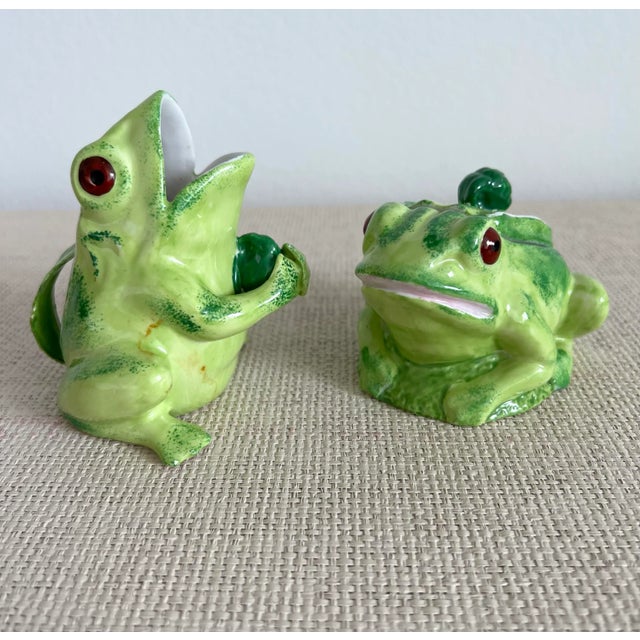 Italian Frog Sugar Bowl and Creamer Set For Sale - Image 12 of 12