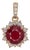 1.9Ct Madagascar Ruby Pendant With Natural Diamond Accent: Solid 14k Gold, 6.5mm For Sale