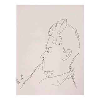 Jean Cocteau, Portrait de Jean Desbordes, Lithograph, 1929 For Sale