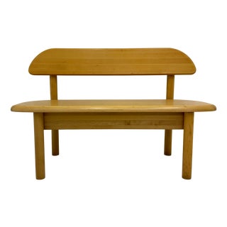 Danish Wooden Bench from Ansager Mobler, 1970s For Sale
