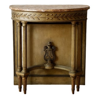 19th Century Louis XVI Wooden Console Table For Sale