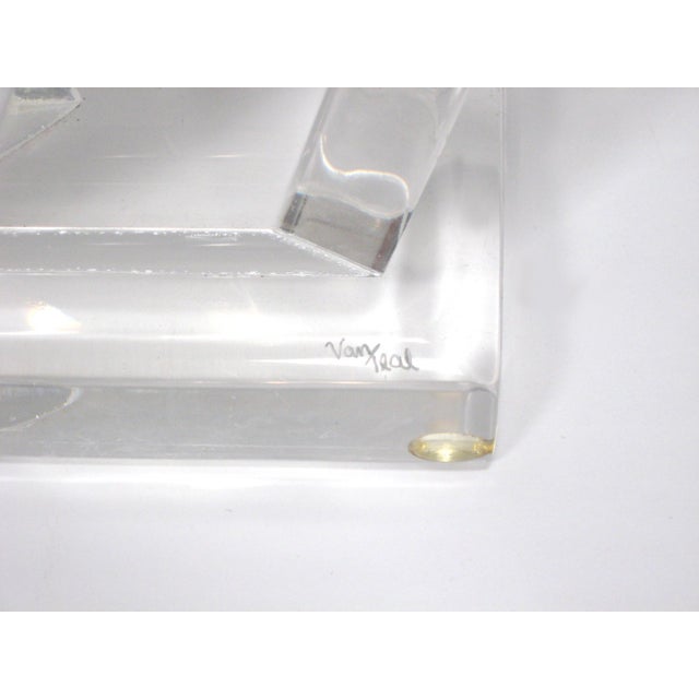 Pair of Lucite Table Lamps by Van Teal For Sale - Image 9 of 9