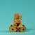 This exquisite gilt bronze seal features a finely cast guardian lion seated atop a square base. The lion is intricately...