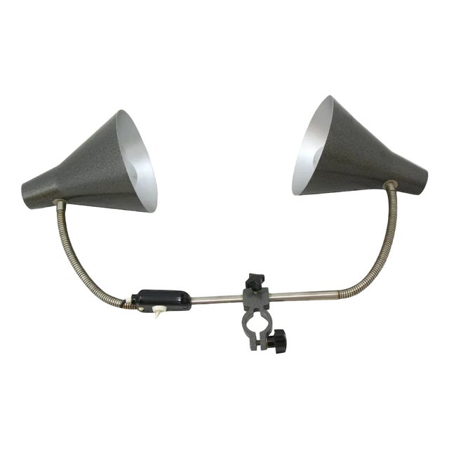 Architect's Table Double Lamp, 1950s For Sale