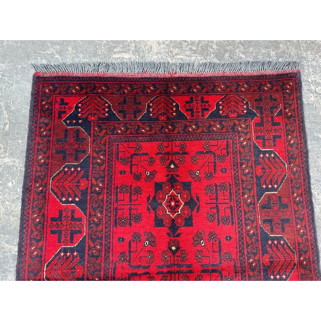 1990s Afghan Hand Knotted Tribal Turkomen Rug For Sale - Image 5 of 8