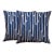 Morris Pillows – Cobalt & Navy, Hand-Printed Cotton Linen- Set of 2 For Sale