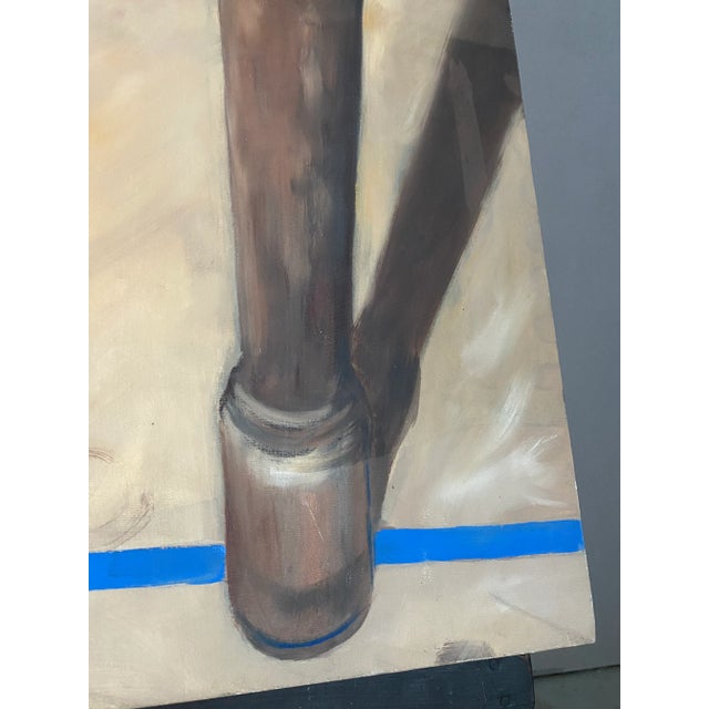 Surrealist Painting of Furniture With Yves Klein Blue For Sale - Image 9 of 13