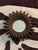 Antique Petite Scale Wooden Cog Mirror / Rustic Petite Scale Sunburst Mirror - Early 20th Century (Attributed) For Sale In Little Rock - Image 6 of 16