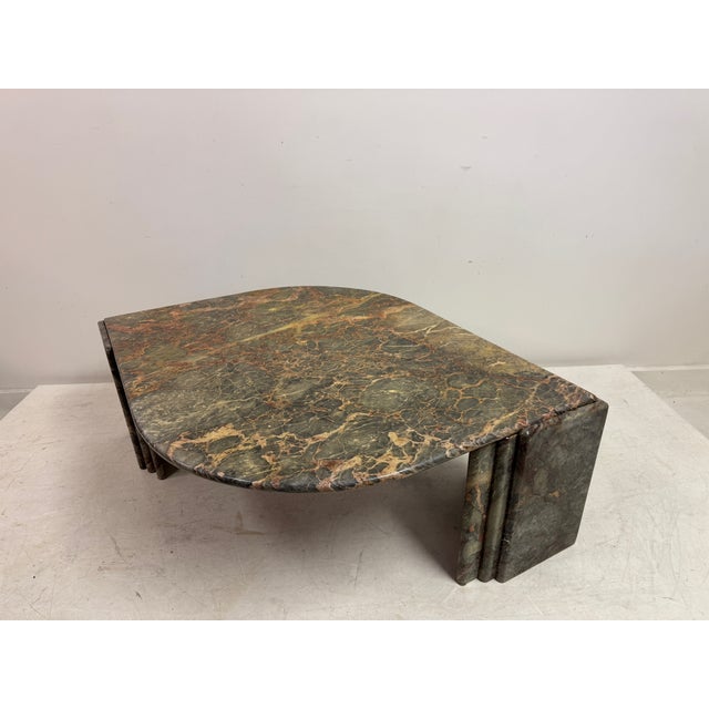 Sculptural Eye-Shaped Marble Coffee Table, 1980s For Sale - Image 10 of 15