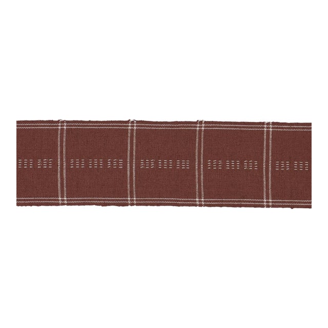 Sample - Schumacher Ayan Tape Trim In Terracotta For Sale