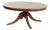 20th Century English Oval Coffee Table with a Red Leather Top For Sale