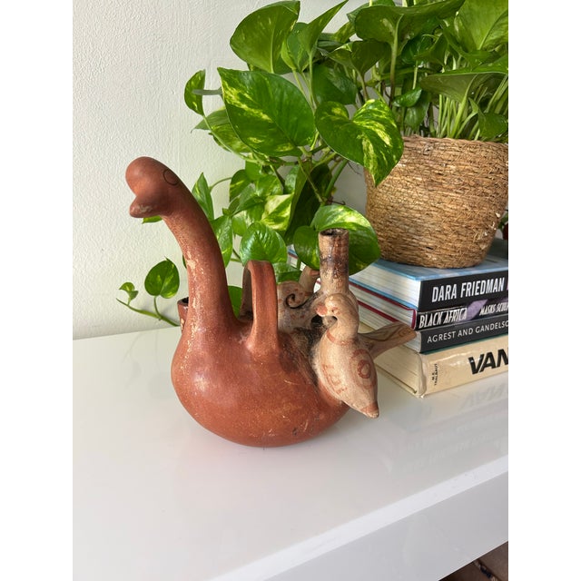 Ceramic 1970s Heron Martinez Pottery-Mexican Folk Art Bird Candelabra For Sale - Image 7 of 10