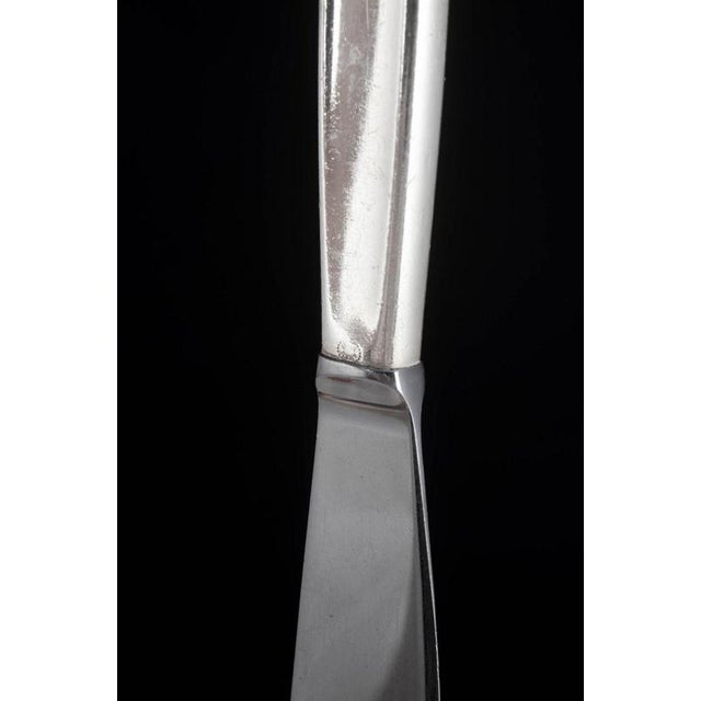 1940s Cypress Lunch Knives in Sterling Silver by Henning Koppel for Georg Jensen, 1940s, Set of 2 For Sale - Image 5 of 6