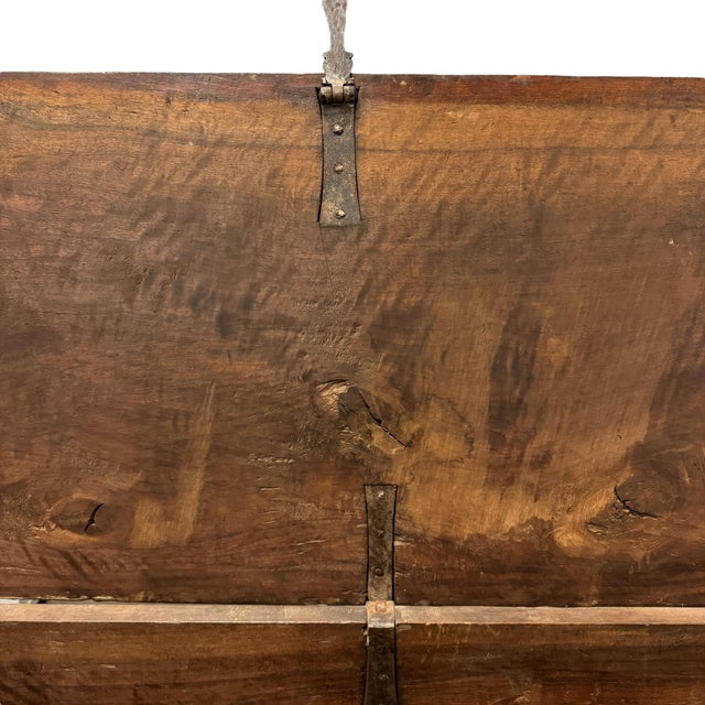 17th Century Spanish Baroque Walnut Trunk | Chairish
